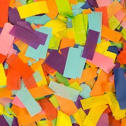 Multicolor tissue confetti