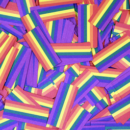 Rainbow tissue confetti