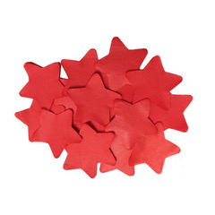 Red star tissue confetti